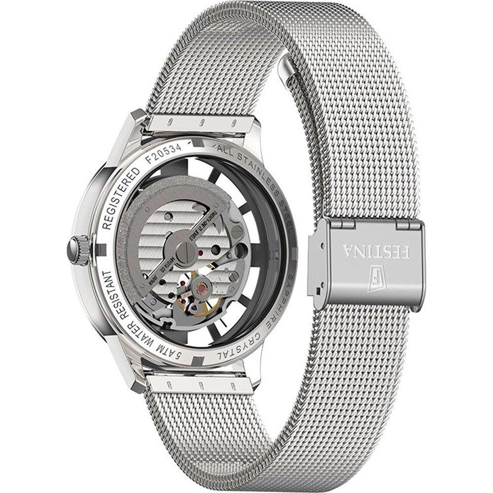 Festina F20534/1 Automatik-Skelett-Maschen-Armband Herrenuhr Festina F20534/1 Automatik-Skelett-Maschen-Armband Herrenuhr